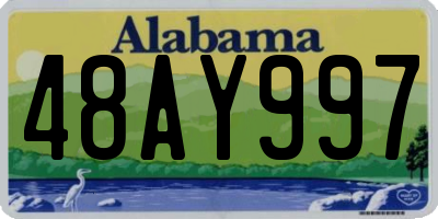 AL license plate 48AY997