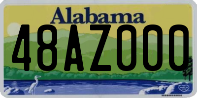 AL license plate 48AZ000