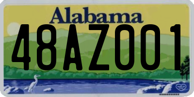 AL license plate 48AZ001