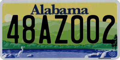 AL license plate 48AZ002