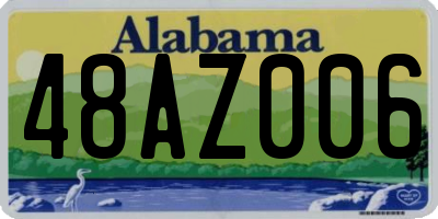 AL license plate 48AZ006