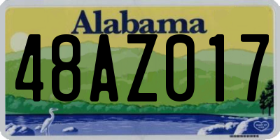 AL license plate 48AZ017