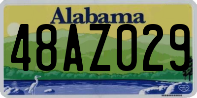 AL license plate 48AZ029