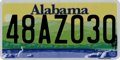 AL license plate 48AZ030
