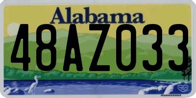 AL license plate 48AZ033