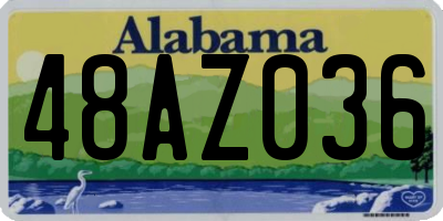 AL license plate 48AZ036
