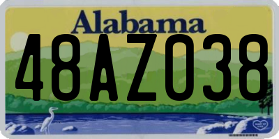 AL license plate 48AZ038