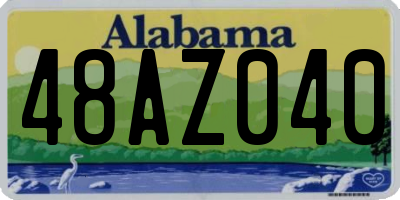AL license plate 48AZ040