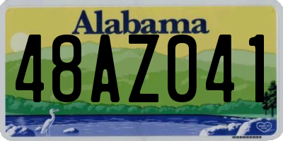 AL license plate 48AZ041