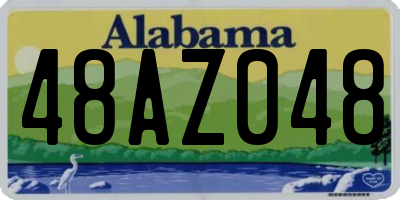 AL license plate 48AZ048