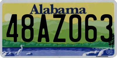 AL license plate 48AZ063