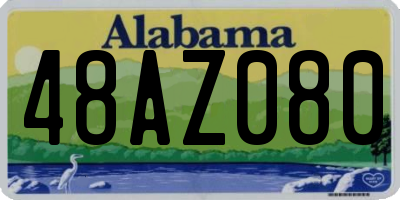AL license plate 48AZ080