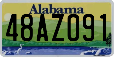 AL license plate 48AZ091