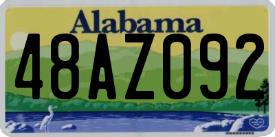 AL license plate 48AZ092