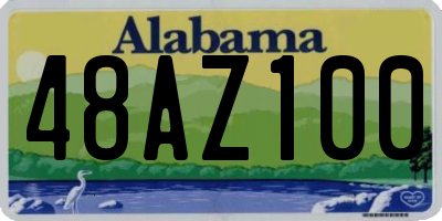 AL license plate 48AZ100