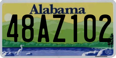 AL license plate 48AZ102