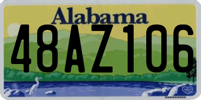 AL license plate 48AZ106