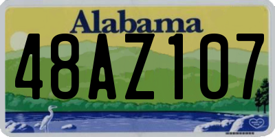 AL license plate 48AZ107
