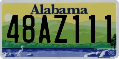 AL license plate 48AZ111