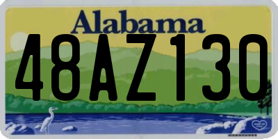 AL license plate 48AZ130