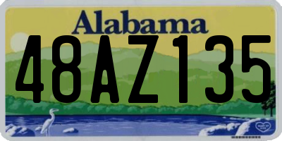 AL license plate 48AZ135