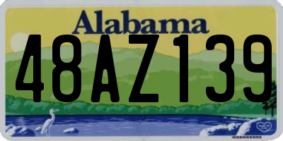 AL license plate 48AZ139