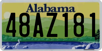 AL license plate 48AZ181