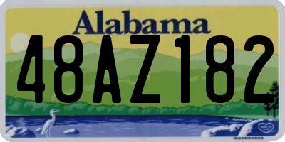 AL license plate 48AZ182