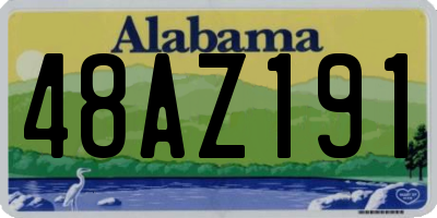 AL license plate 48AZ191