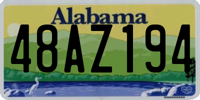 AL license plate 48AZ194