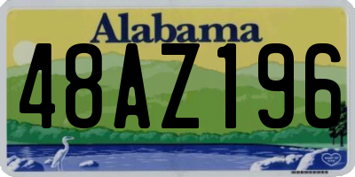 AL license plate 48AZ196