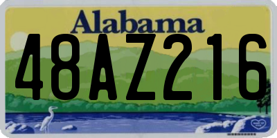 AL license plate 48AZ216