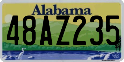 AL license plate 48AZ235