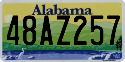 AL license plate 48AZ257