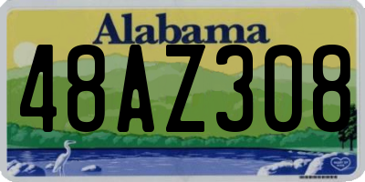AL license plate 48AZ308