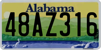 AL license plate 48AZ316