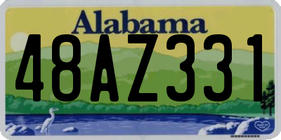 AL license plate 48AZ331
