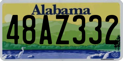 AL license plate 48AZ332