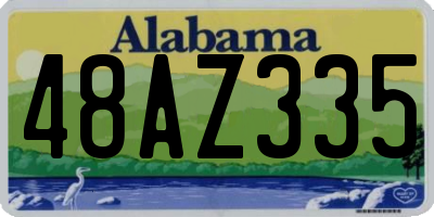 AL license plate 48AZ335