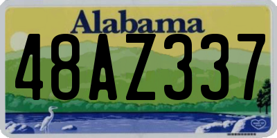 AL license plate 48AZ337