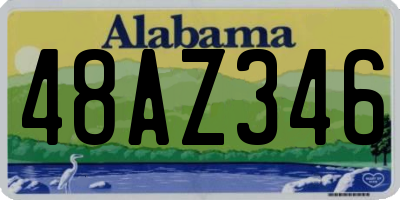 AL license plate 48AZ346