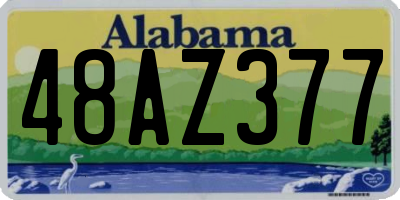 AL license plate 48AZ377
