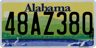 AL license plate 48AZ380