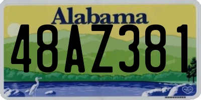 AL license plate 48AZ381