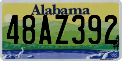 AL license plate 48AZ392