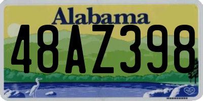 AL license plate 48AZ398