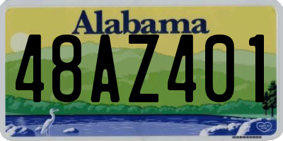 AL license plate 48AZ401