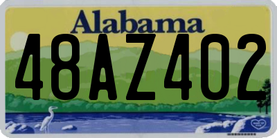 AL license plate 48AZ402