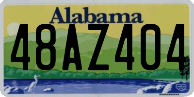 AL license plate 48AZ404