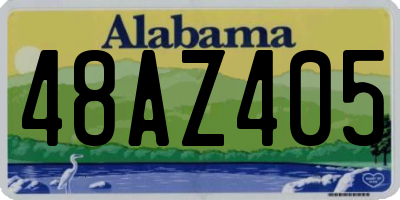 AL license plate 48AZ405